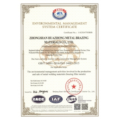 Environmental Management System Certificate